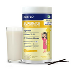 Gritzo SuperMilk Growth+ (Formerly Height+) Unsweetened Drink Mix (13+y Girls), 13g Protein Powder - Creamy Vanilla