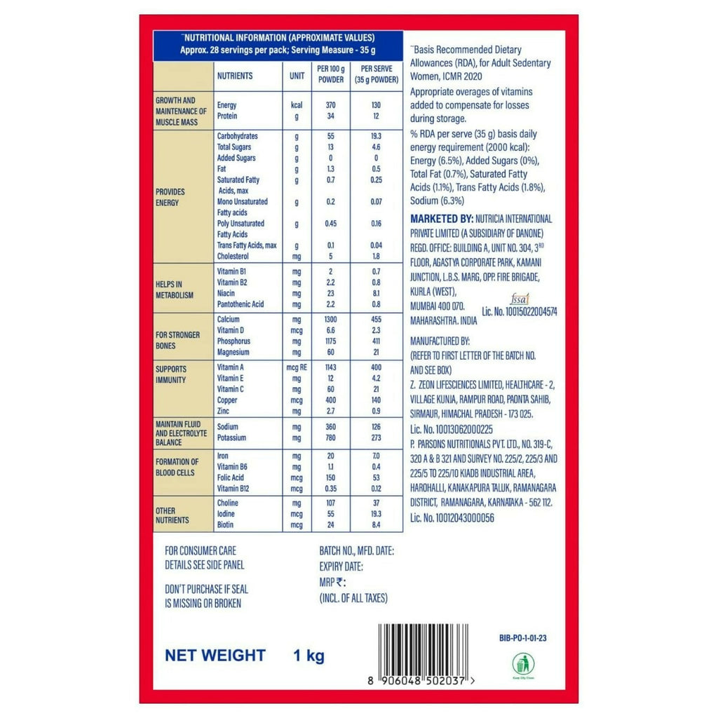 Protinex Health Supplement And Nutritional Protein Mix For Adults-(Creamy Vanilla) - Distacart