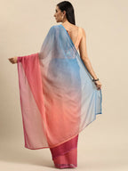 Ahalyaa Women's Traditional Semi Stitch Saree - Peach