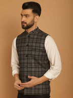 Even Apparels Pure Wool Nehru Jacket - Grey