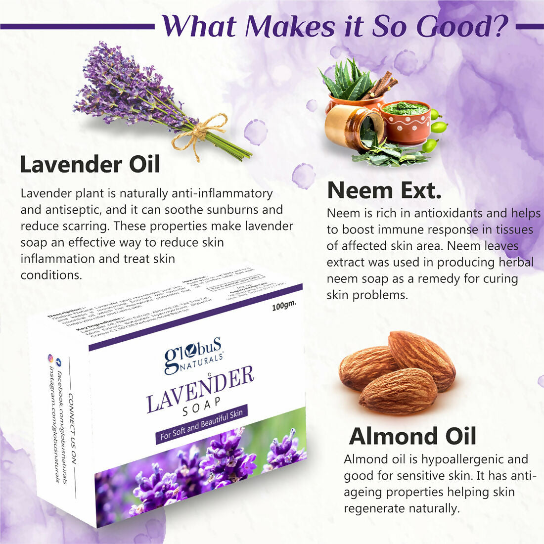 Globus Naturals Lavender Soap