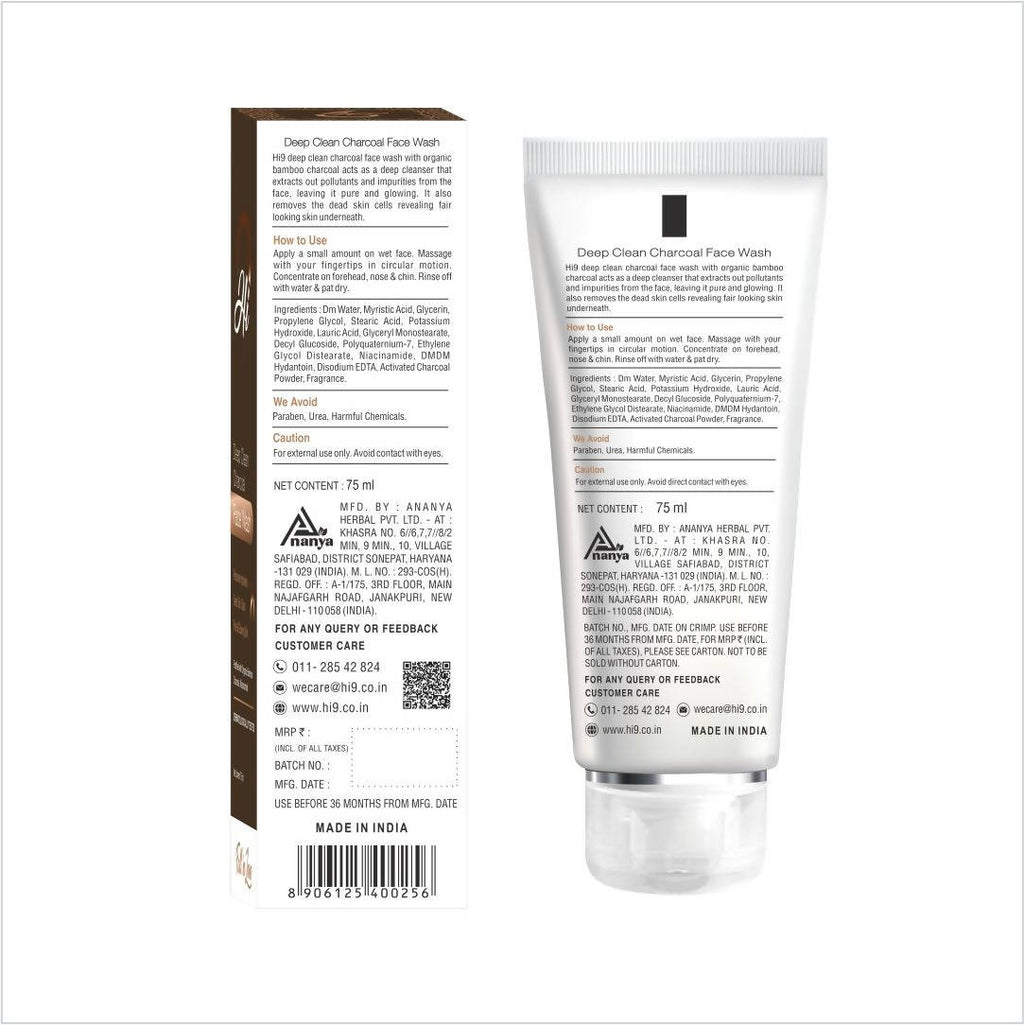 Hi9 Deep Clean Charcoal Face Wash