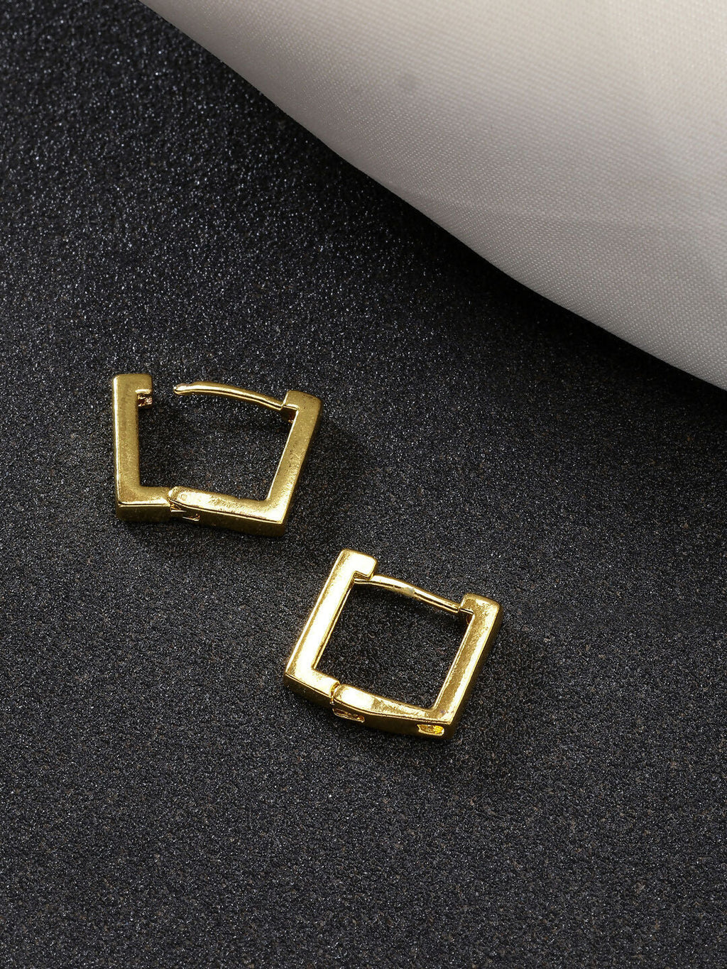NVR Men's Set of 3 Multicolor Rhodium-Plated Geometric Shape Stainless Steel Hoop Earrings - Distacart