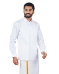 Ramraj Cotton Mens Full Sleeve Formal 100 % Cotton White Shirt