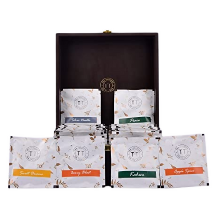 Tea Treasure Wooden Tea Chest - Gift Box