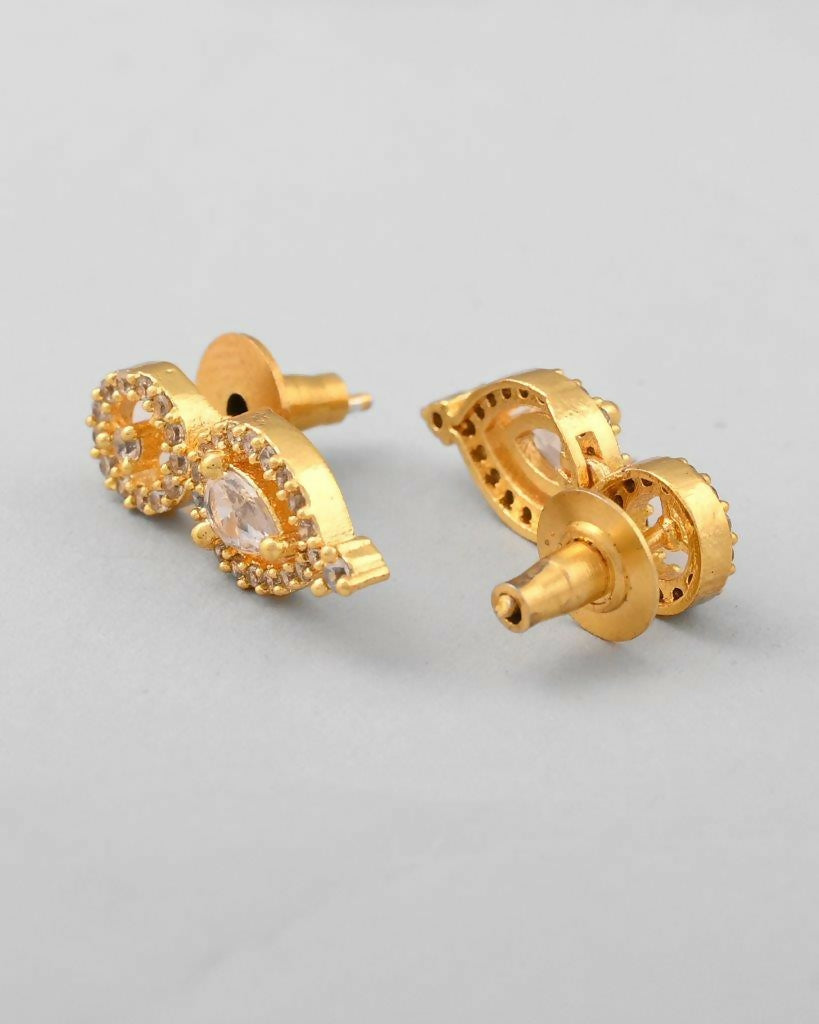 VOJ Gold-Polished AD-Studded Jewellery Set