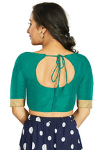 Aastha Fashion Women's Sea Green Art Silk Designer Traditional Readymade Blouse