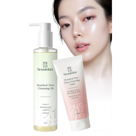 Seoulskin Heartleaf Double Cleansing Oil + Pore Deep Cleansing Foam