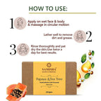 Samisha Organic Papaya & Tea Tree Skin Lightening Bathing Bar