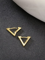 NVR Men's Set of 3 Multicolor Rhodium-Plated Geometric Shape Stainless Steel Studs Earring - Distacart