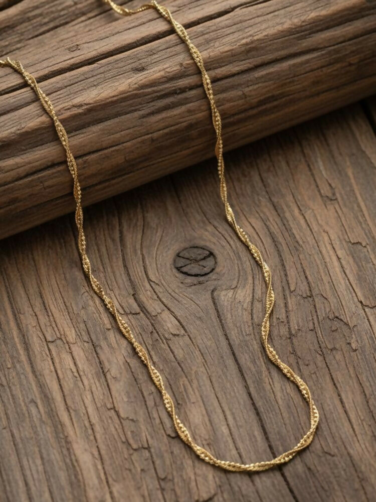 NVR Women Gold Plated Handcrafted Minimal Chain - Distacart