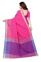 Vamika Pink Cotton Silk Saree - Distacart