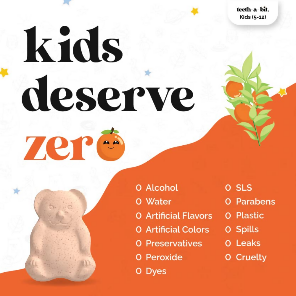 Teeth-A-Bit Kids Anti-Cavity Anti-Plaque Multi-Protection Pro Enamel Orange - Distacart