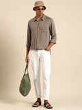 Grey Men Rayon Classic Opaque Casual Shirt - Mahotsav