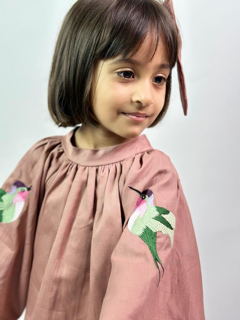 ArthLife Chestunt Brown Raglon Dress