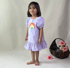 ArthLife Lavender Flower Patch Casual Dress