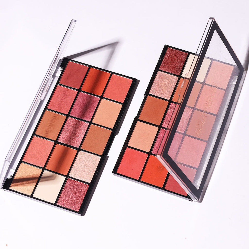 Makeup Revolution Reloaded Eyeshadow Palette-15 Smooth & Rich Shade-High Pay Off Formula - Newtrals 2 - Distacart