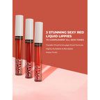 Makeup Revolution Relove Supermatte Liquid Lip Set - Heat - Distacart