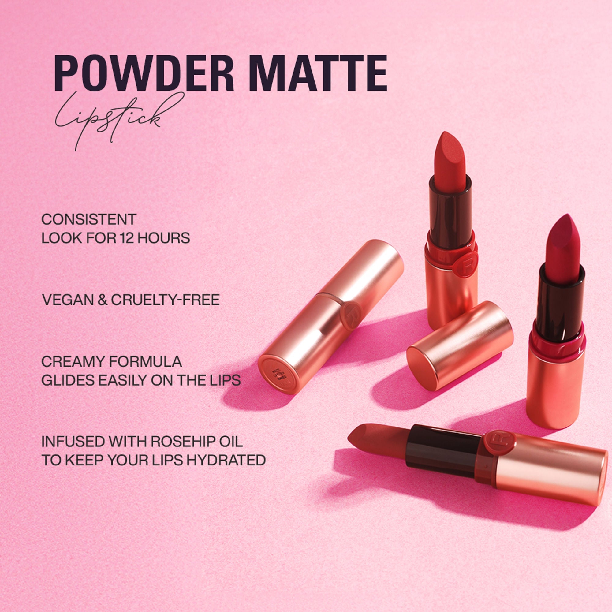 Revolution Powder Matte Lipstick - Lust - Distacart