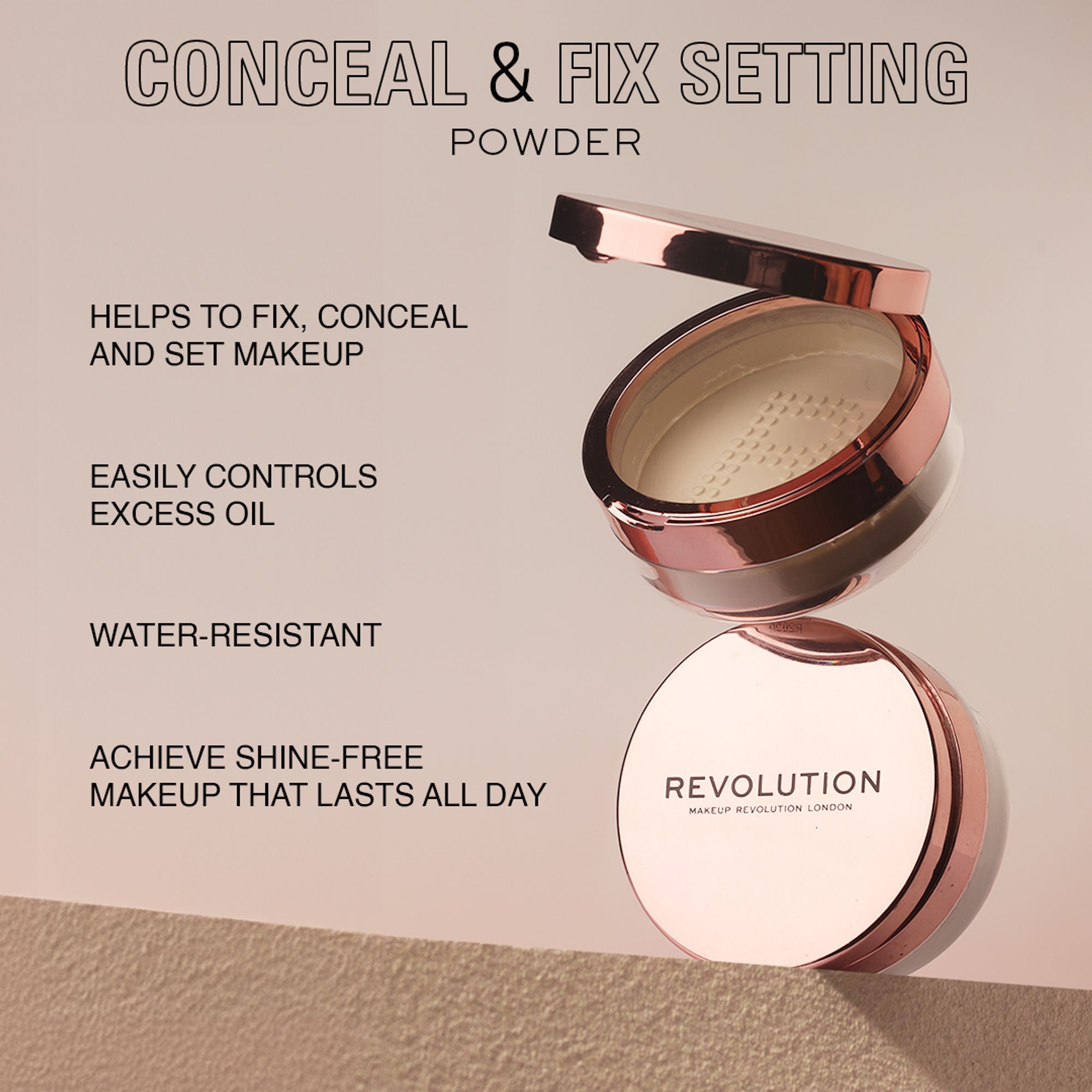 Makeup Revolution Conceal & Fix Setting Powder - Light Yellow - Distacart