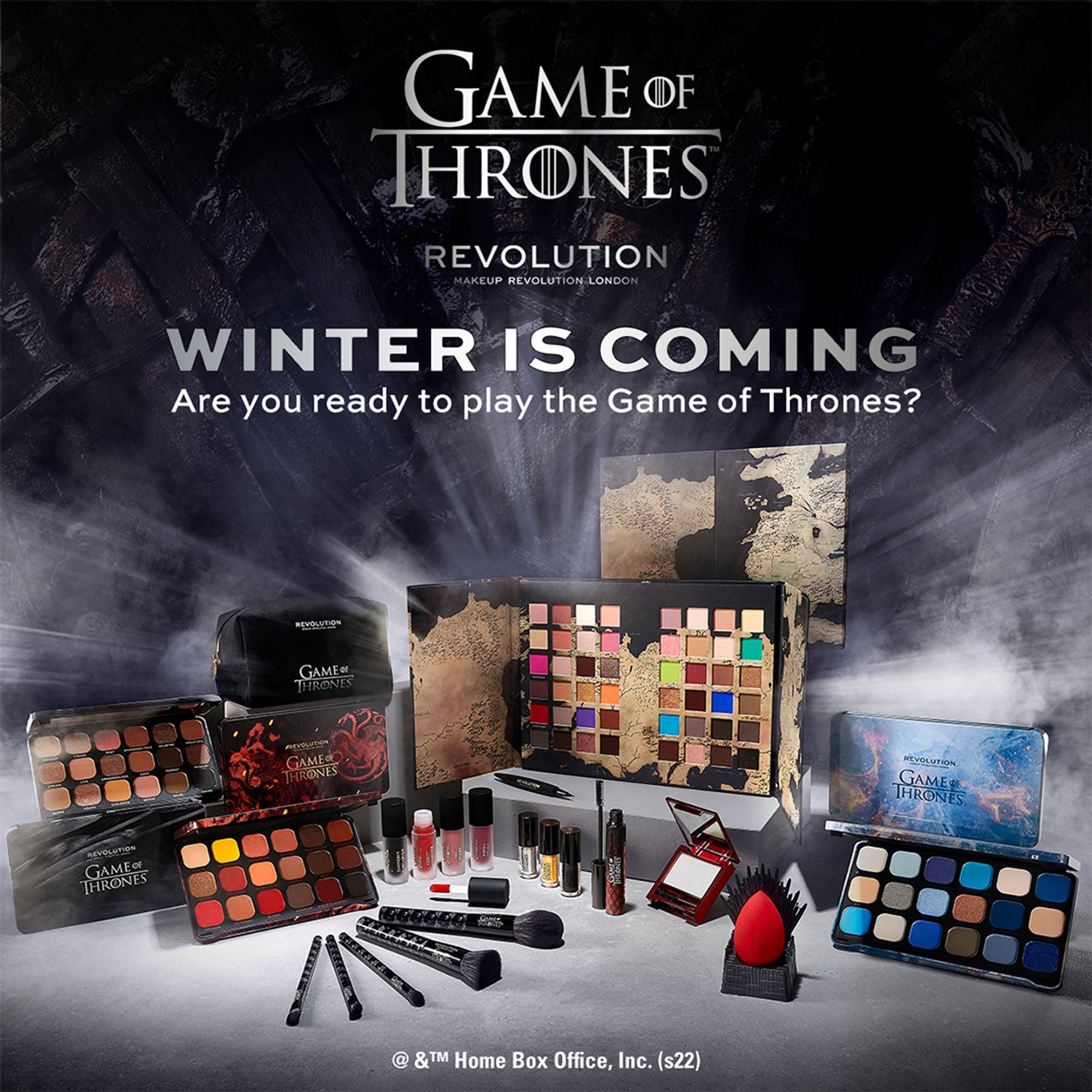 Makeup Revolution X Game Of Thrones Westeros Map Palette