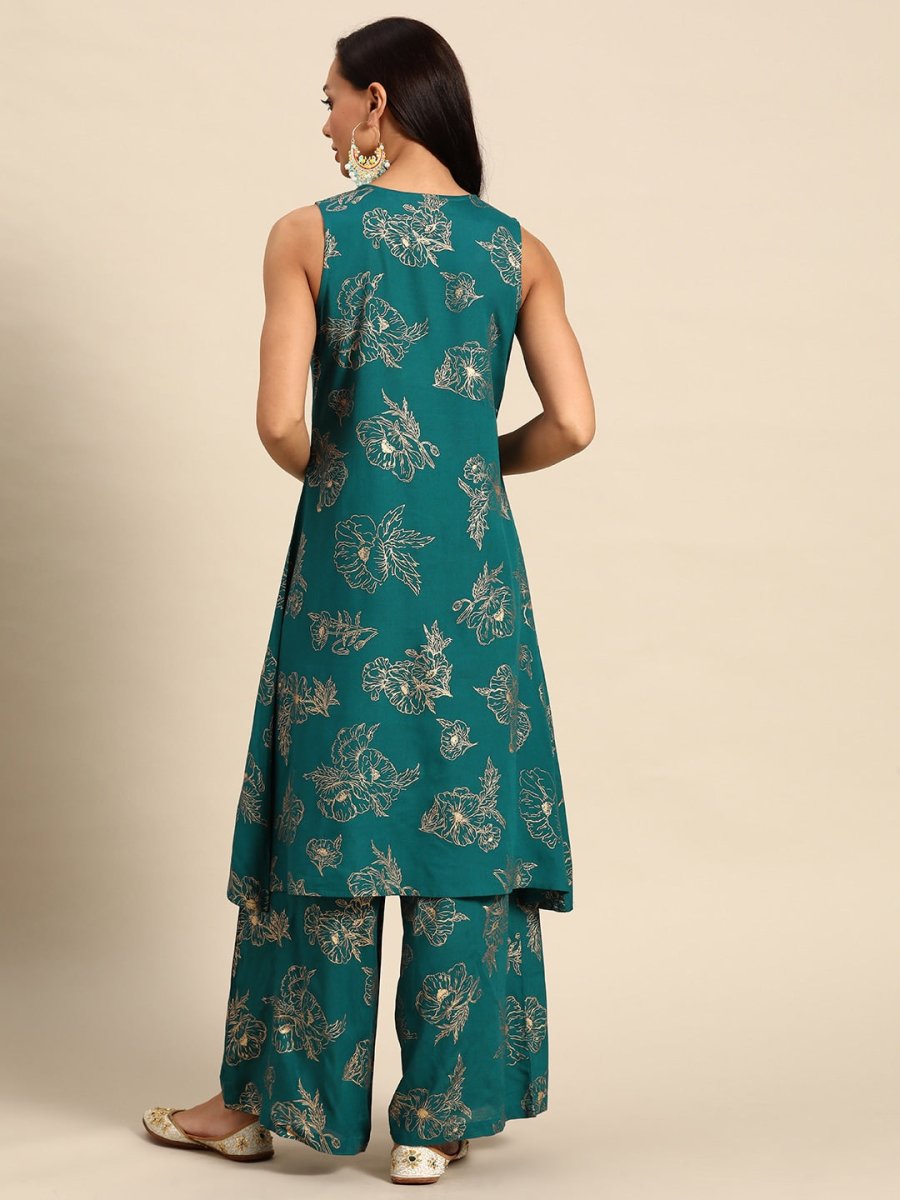 All About You Ethnic Motifs Printed Kurta with Palazzos