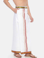 Sethukrishna White Solid Readymade Pocket Dhoti For Men - Distacart