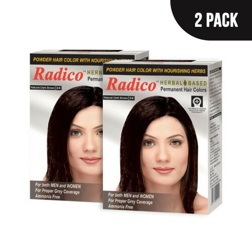 Radico Natural Herbal Based Permanent Hair Color - Dark Brown - Distacart