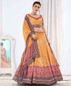 Wedding Designer Yellow Chinon Lehengha Choli - Anbazaar - Distacart