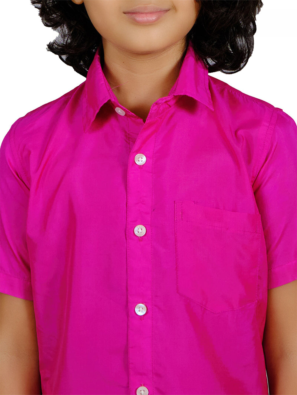 Sethukrishna Boys Pink Shirt With Dhoti