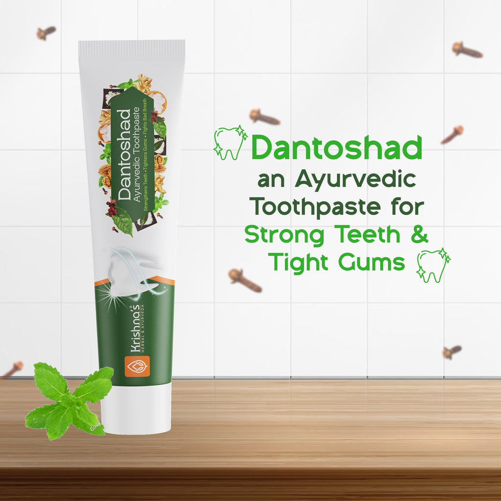 Krishna'S Herbal & Ayurveda Dantoshad Ayurvedic Toothpaste - Distacart
