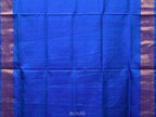 Dark Blue Uppada Silk Handloom Saree with Body Buta and Checks Design - Global Threads