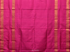 Dark Green and Purple Uppada Silk Handloom Saree with Checks and Body Buta Design - Global Threads