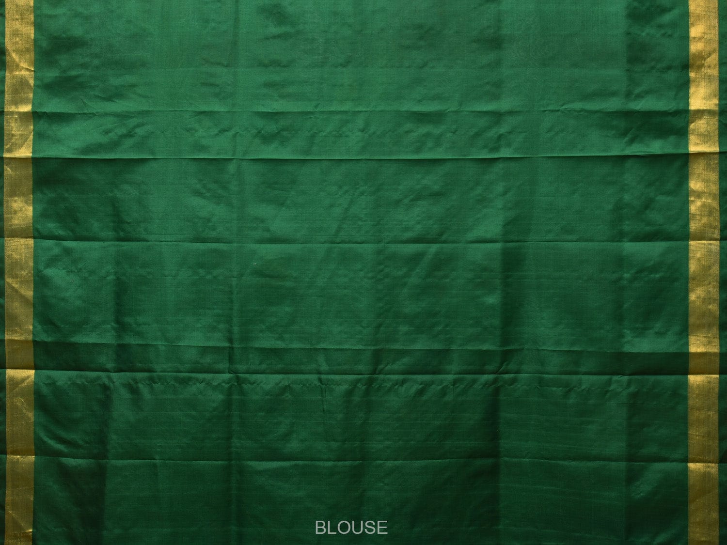 Dark Green Uppada Silk Handloom Saree with All Over Lotus and Birds Design - Global Threads