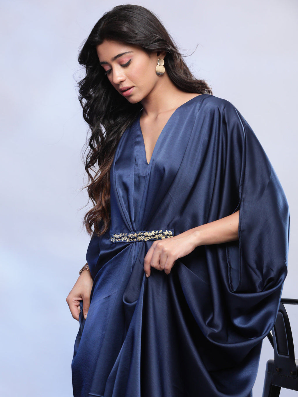 BohoJazz Dark Night Drape Cowl Kaftan - Distacart