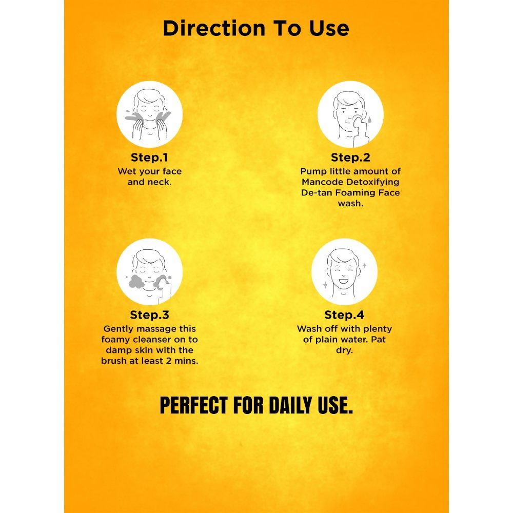 Mancode Detoxifying De Tan Foaming Face Wash
