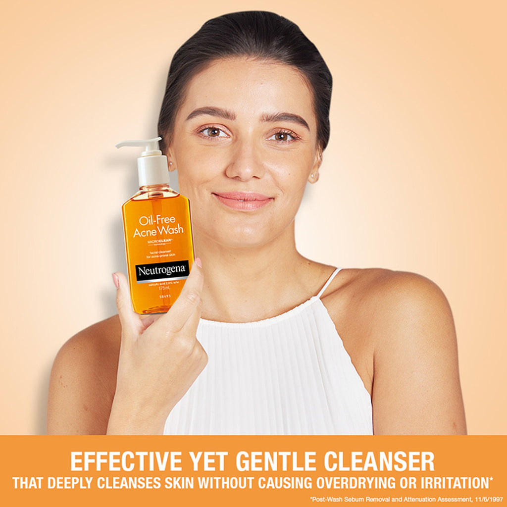 Neutrogena Monsoon Bestseller Duo - Oil-Free Acne Wash + Face Moisturizer For Supercharged Hydration