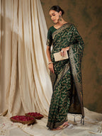 Sangria Woven Design Zari Kanjeevaram Saree - Distacart