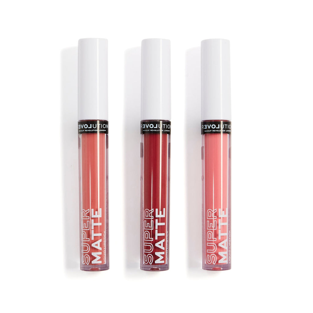 Makeup Revolution Relove Supermatte Liquid Lip Set - Kiss - Distacart