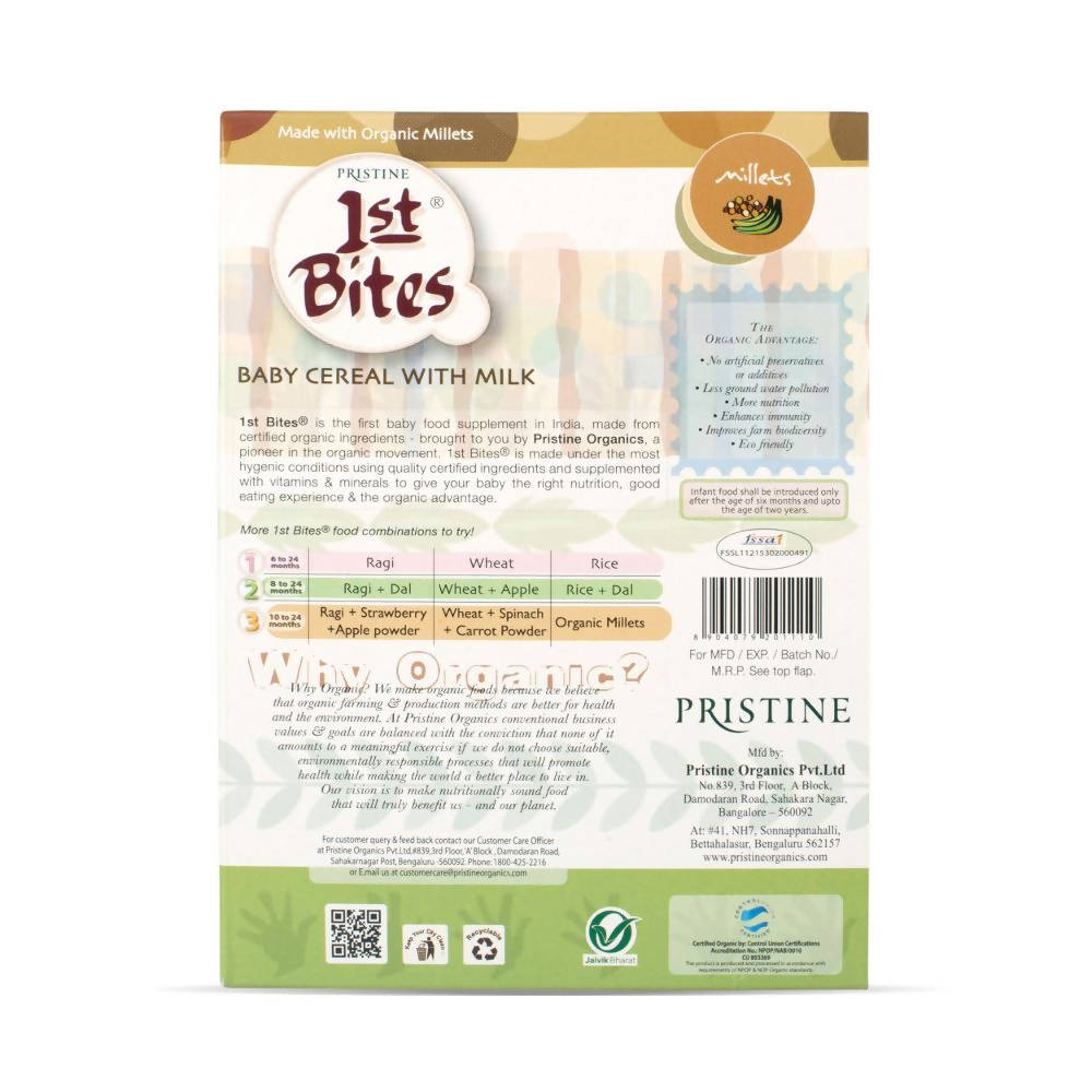 Pristine 1st Bites Baby Cereal Stage-3 Organic Millets