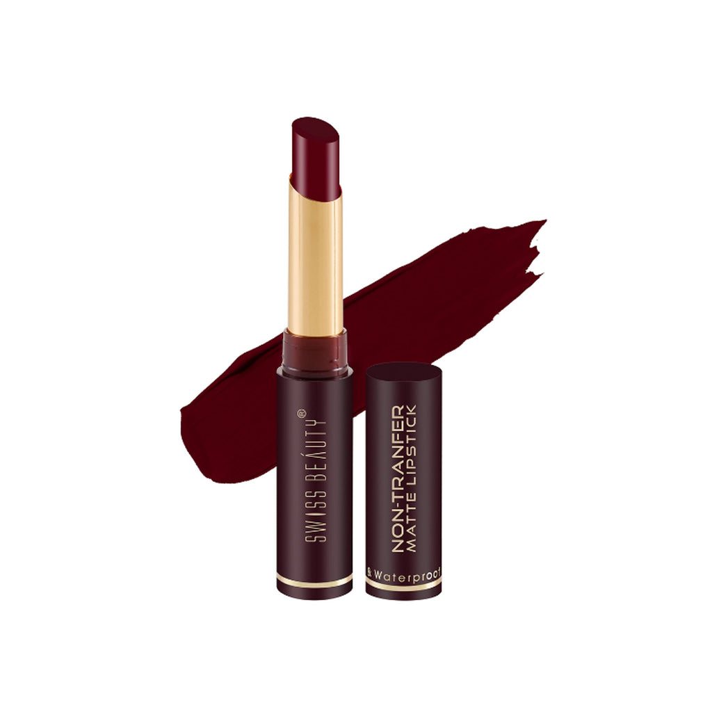 Swiss Beauty Non-Transfer Matte Lipstick - 21 Bold Wine