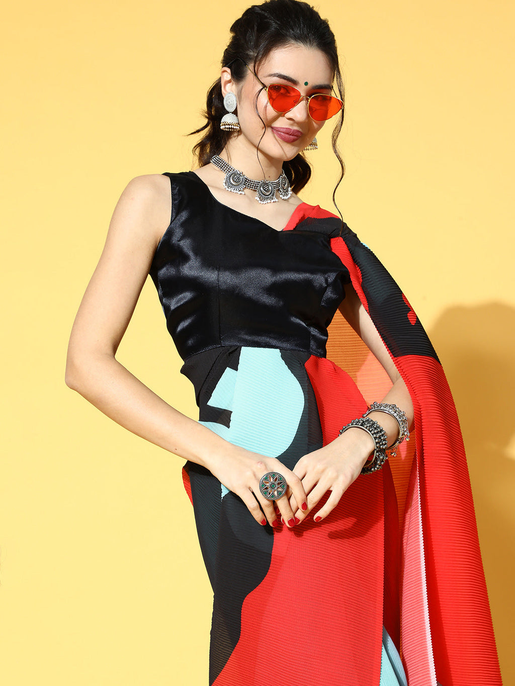 Saree Mall Blue Saree For Women - Distacart