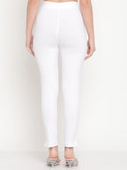 TAG 7 Women Yellow & White Pack of 2 Straight Fit Ankle-Length Leggings