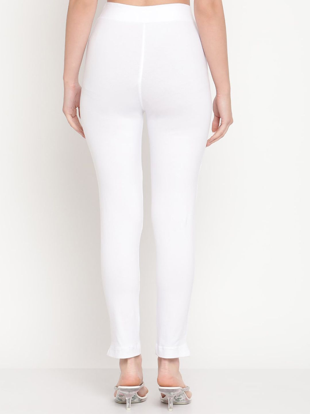 TAG 7 Women Yellow & White Pack of 2 Straight Fit Ankle-Length Leggings