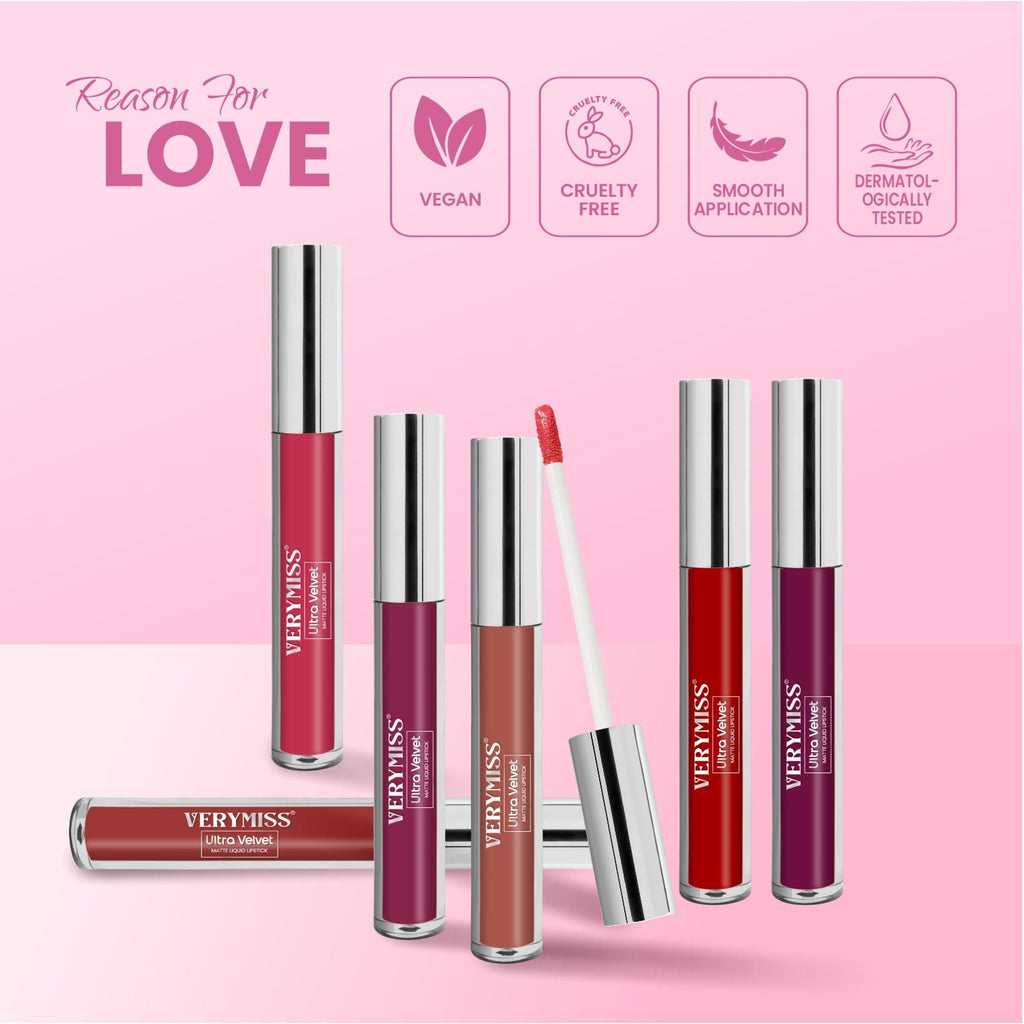 VERYMISS Ultra Velvet Matte Liquid Lipstick - 202 Ruby Pink