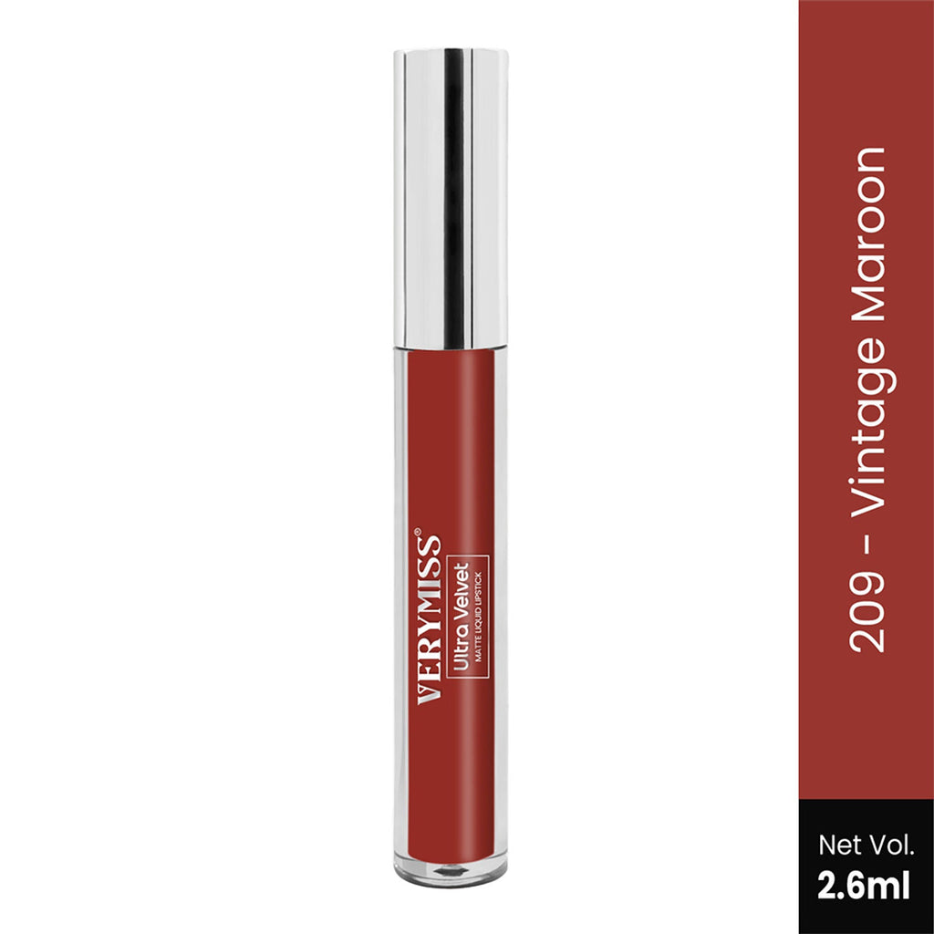 VERYMISS Ultra Velvet Matte Liquid Lipstick - 209 Vintage Maroon
