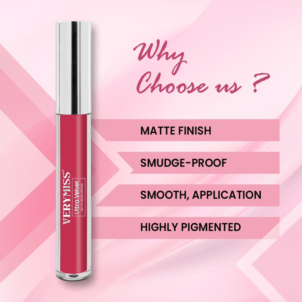 VERYMISS Set Of 4 Long Stay Velvet Matte Non Transfer Lip Color Combo 3