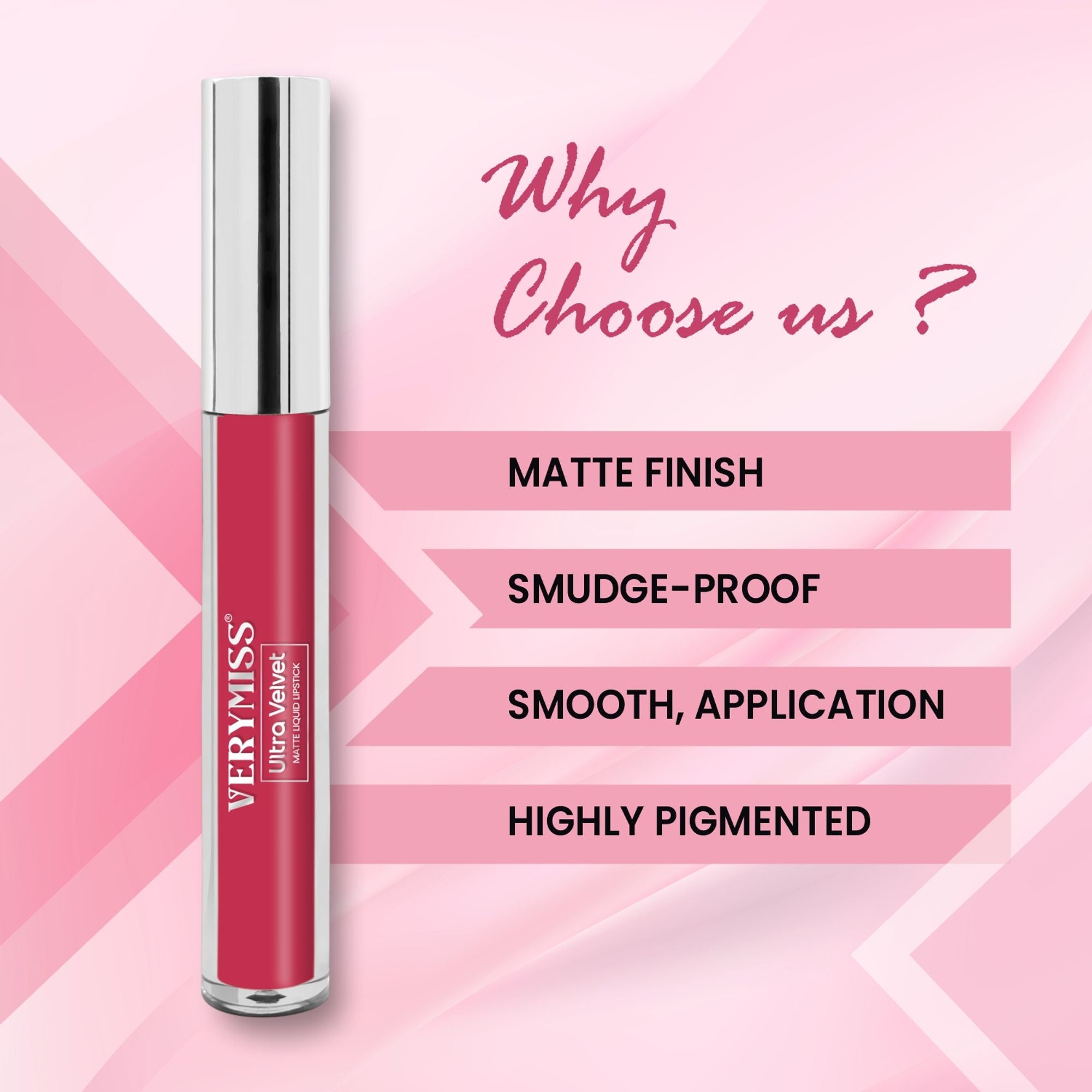 VERYMISS Set Of 4 Long Stay Velvet Matte Non Transfer Lip Color Combo 3