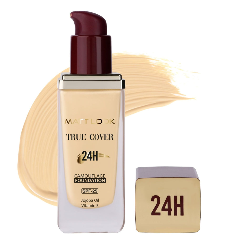 Matt Look True Cover Camouflage 24Hrs Long Stay Foundation - Warm Nude
