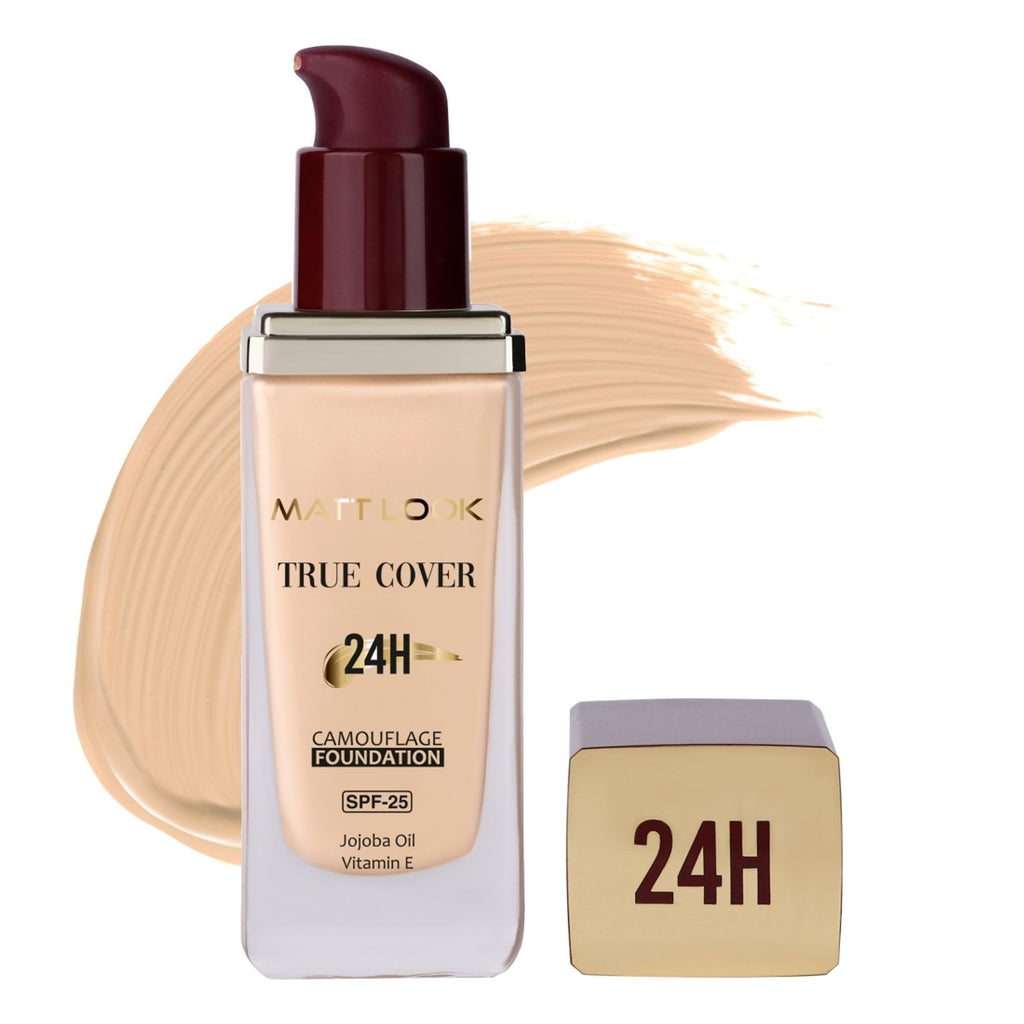 Matt Look True Cover Camouflage 24Hrs Long Stay Foundation - Sun Beige